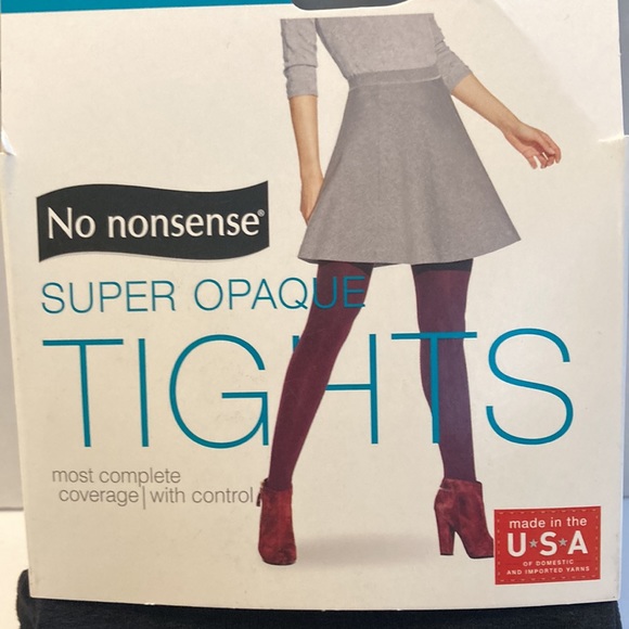 No Nonsense Super Opaque Control Top Tights Black Small - Picture 4 of 13